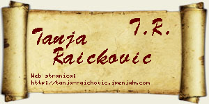 Tanja Raičković vizit kartica